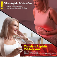 Timely Low Dose Aspirin 81mg - 1000 Tablet [Healthcare] Healthcare Time Cap Labs   