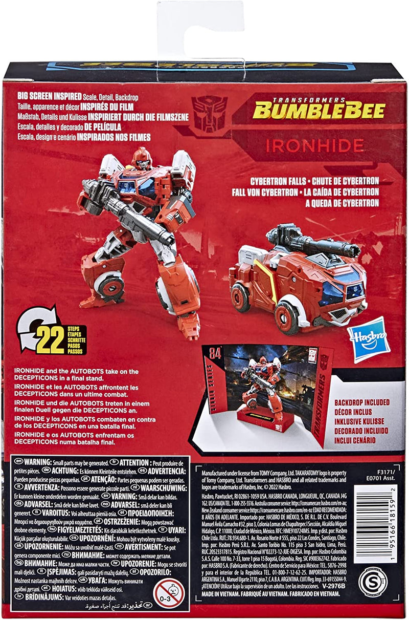 Transformers Studio Series 84 Deluxe Class Transformers: Bumblebee Ironhide 4.5 Inch Action Figure Toys & Games Hasbro   