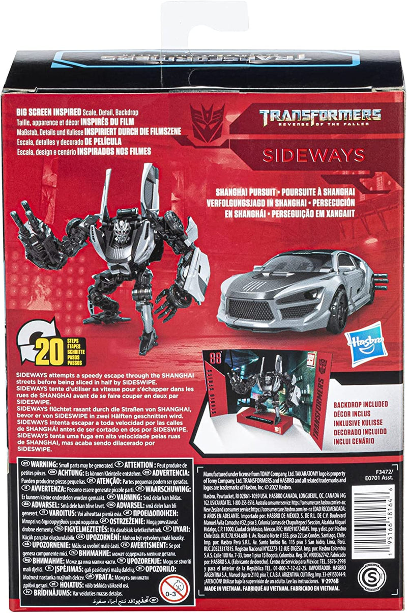 Transformers Studio Series 88 Deluxe Class Transformers: Revenge of the Fallen Sideways 4.5 Inch Action Figure [Toys, Ages 8+] Toys & Games Hasbro   