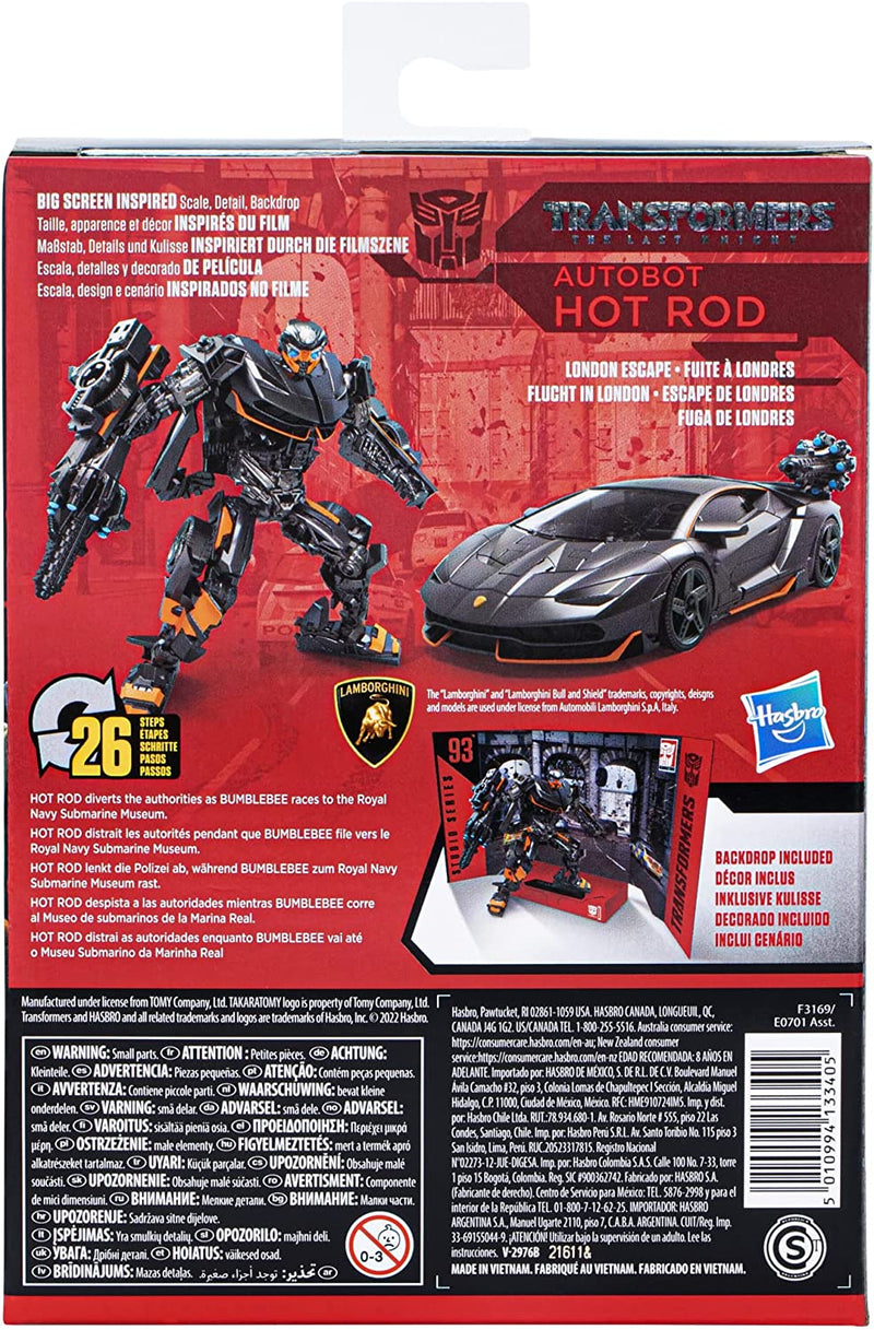 Transformers Studio Series 93 Deluxe Class Transformers: The Last Knight Autobot Hot Rod 4.5-inch Action Figure [Toys, Ages 8+] Toys & Games Hasbro   