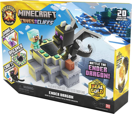 Treasure X Minecraft - Caves and Cliffs Ender Dragon Pack  [Toys, Ages 5+] Minecraft Mojang Studios   