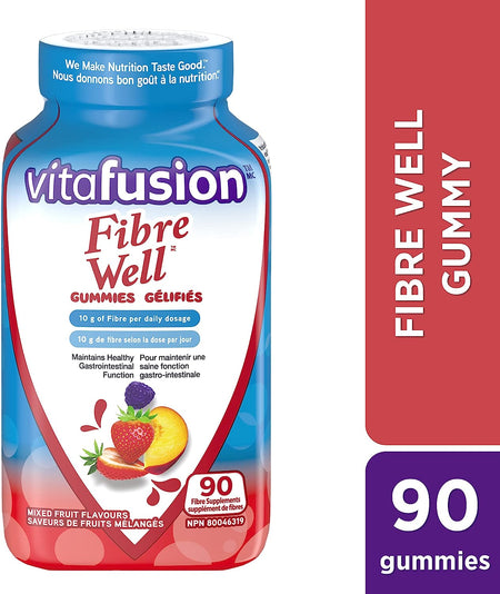 Vitafusion Fibre Well Fibre Supplement Gummies - 90 Gummies Healthcare Vitafusion   