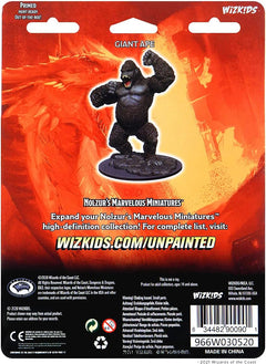 WizKids Dungeons & Dragons: Nolzur’s Marvelous Unpainted Miniatures - Giant Ape [Board Game Accessory] Board Game Wizards of the Coast   