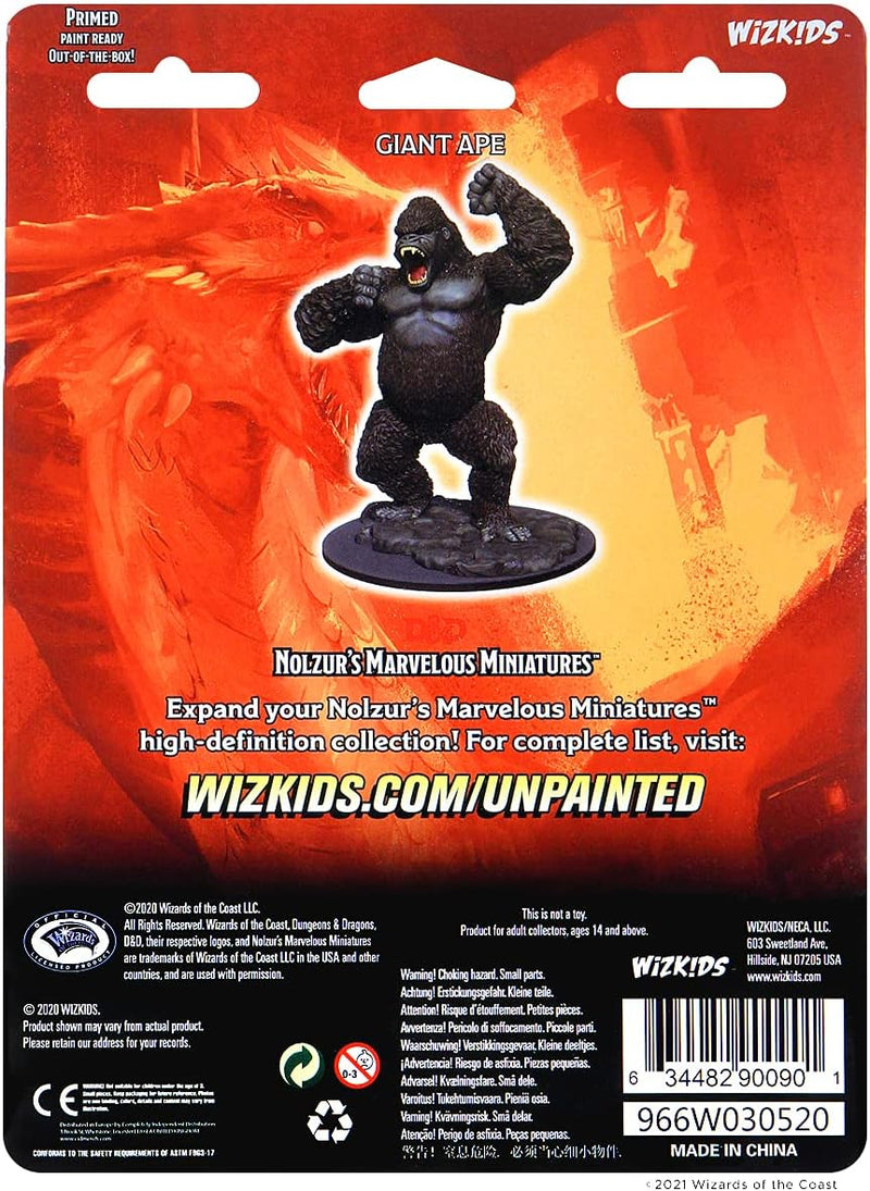 WizKids Dungeons & Dragons: Nolzur’s Marvelous Unpainted Miniatures - Giant Ape [Board Game Accessory] Board Game Wizards of the Coast   
