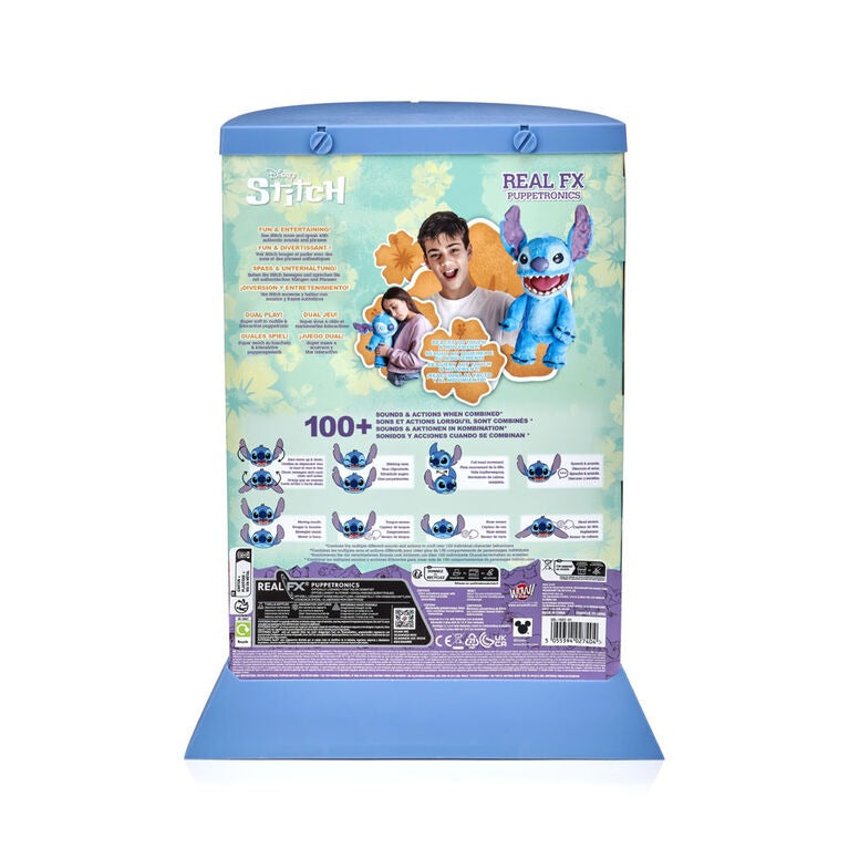 WOW! Stuff: RealFX Disney Stitch - 18" Puppetronic Animatronic Plush Toys & Games Wow! Stuff