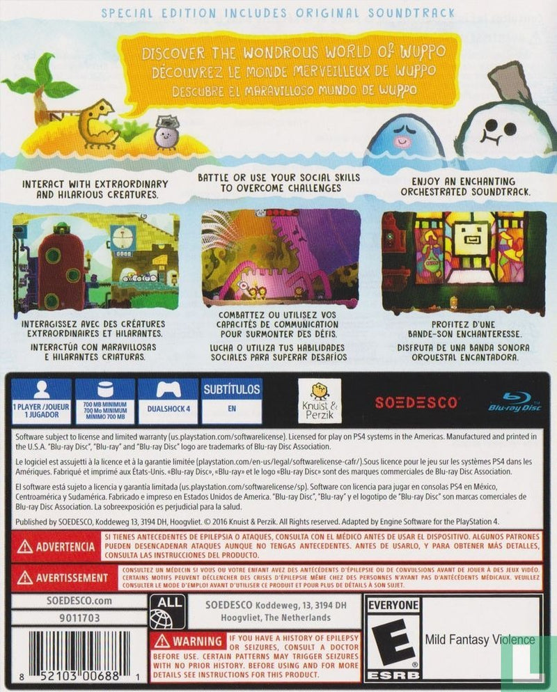Wuppo: Special Edition [PlayStation 4] PlayStation 4 Video Game Soedesco