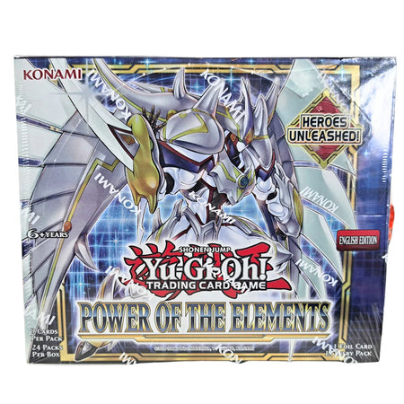 Yu-Gi-Oh! TCG: Power of The Elements Booster Display Box - Unlimited Edition - 24 Packs Card Game Konami