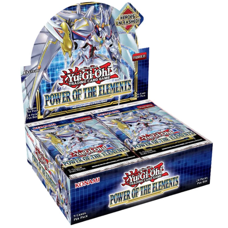 Yu-Gi-Oh! TCG: Power of The Elements Booster Display Box - Unlimited Edition - 24 Packs Card Game Konami