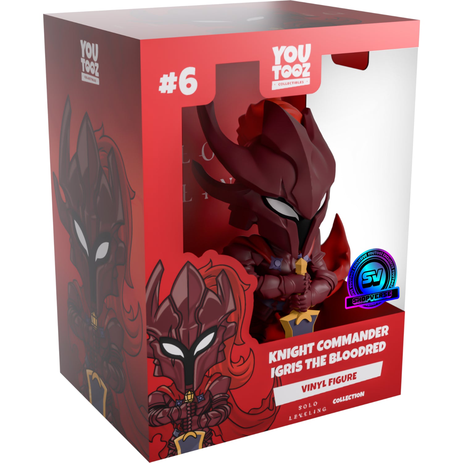 Youtooz x Shopville Exclusive: Solo Leveling Collection - Red Armor Knight Commander Igris [Limited Edition – 1,500 Made] Toys & Games Youtooz