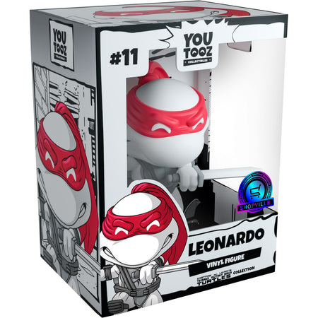 Youtooz x Shopville: Eastman and Laird's Teenage Mutant Ninja Turtles Collection - Leonardo Black & White Vinyl Figure [Limited Edition - 1000 Made Only!] Toys & Games Youtooz   