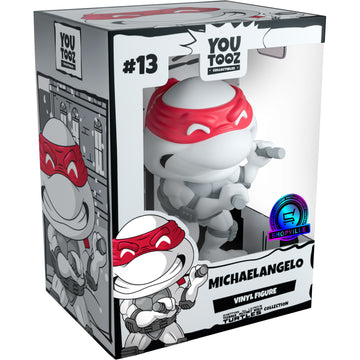 Youtooz x Shopville: Eastman and Laird's Teenage Mutant Ninja Turtles Collection - Michaelangelo Black & White Vinyl Figure [Limited Edition - 1000 Made Only!] Toys & Games Youtooz   