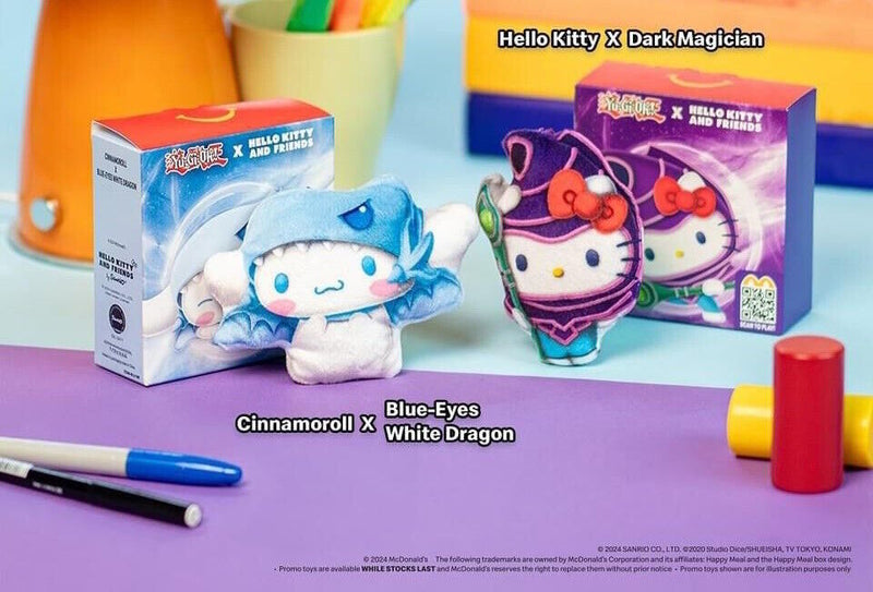 Yu-Gi-Oh x Hello Kitty & Friends x McDonald's Limited Edition Plush – Cinnamoroll as Blue-Eyes White Dragon Toys & Games Konami   