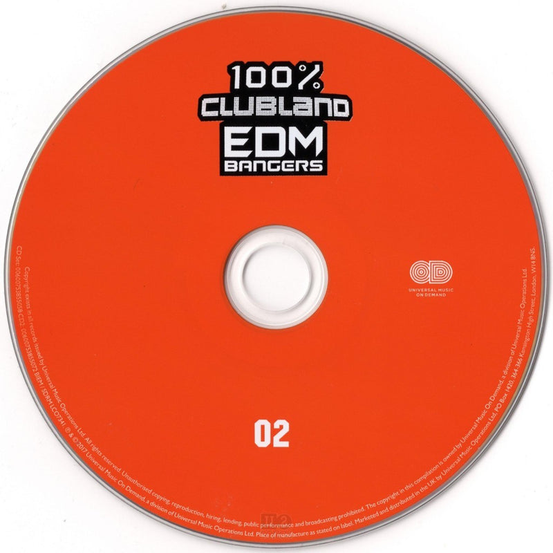 100% Clubland EDM Bangers [Audio CD] Audio CD/Vinyl Universal Music   