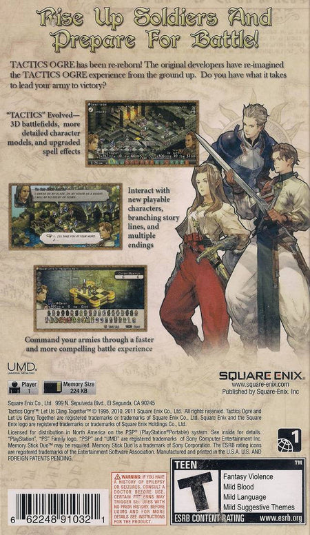 Tactics Ogre: Let Us Cling Together [Sony PSP] Sony PSP Video Game Square Enix   