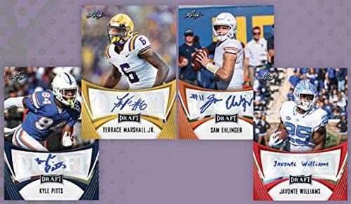 2021 Leaf Draft Football Hobby Blaster Box - 50 Cards Card Game Leaf Trading Cards   