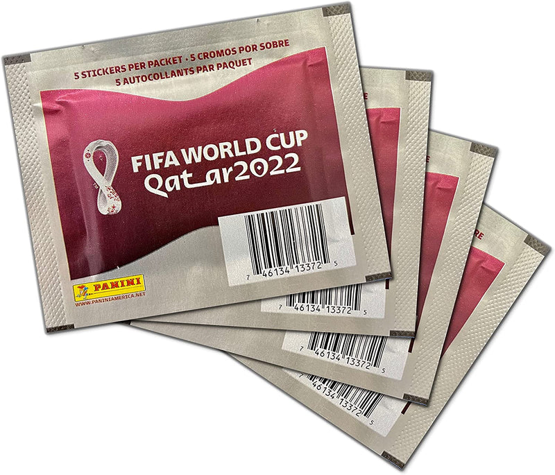 2022 Panini FIFA World Cup Soccer Sticker Album + 10 Sticker Packs [Collectible] Card Game Panini   