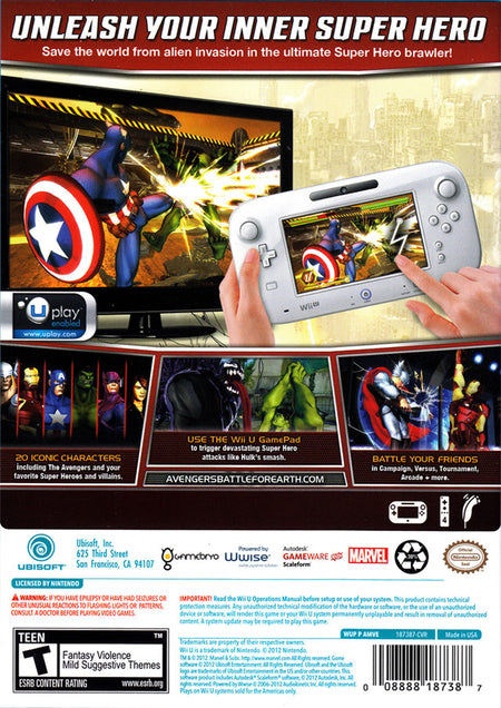 Marvel Avengers: Battle for Earth [Nintendo Wii U] Nintendo Wii U Video Game Ubisoft   