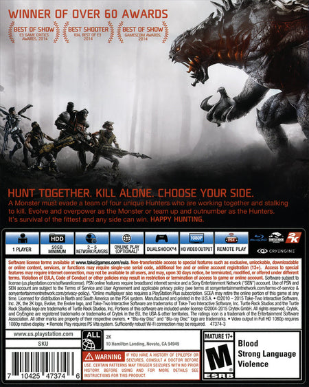 Evolve [PlayStation 4] PlayStation 4 Video Game 2K Games   