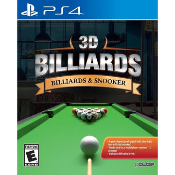 3D Billiards: Billiards & Snooker [PlayStation 4] PlayStation 4 Video Game PQube   
