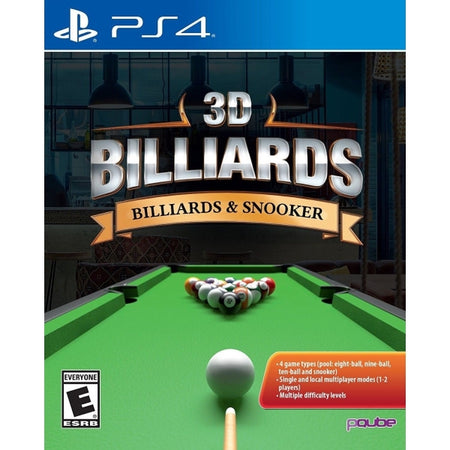 3D Billiards: Billiards & Snooker [PlayStation 4] PlayStation 4 Video Game PQube   