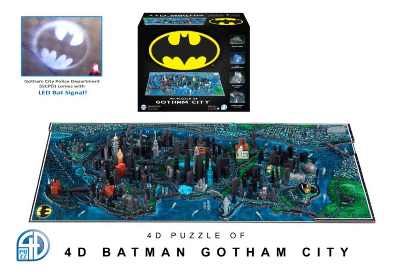 4D Cityscapes 4D Puzzle of Gotham City [Puzzle, 839 Piece] Board Game DC Comics   