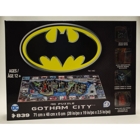 4D Cityscapes 4D Puzzle of Gotham City [Puzzle, 839 Piece] Board Game DC Comics   