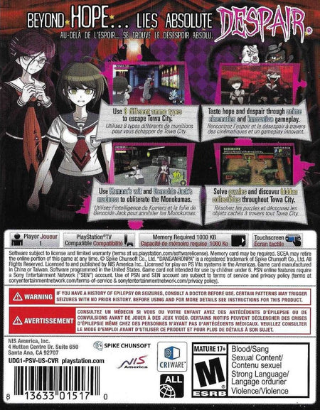 DanganRonpa Another Episode: Ultra Despair Girls [Sony PS Vita] Sony PS Vita Video Game NIS America   