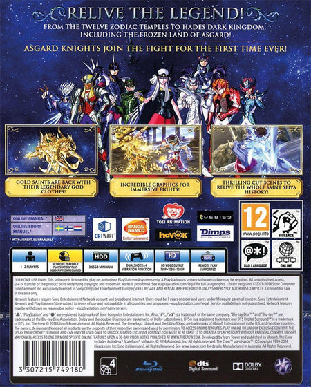 Saint Seiya: Soldiers' Soul - Knights of the Zodiac [PlayStation 4] PlayStation 4 Video Game Bandai Namco   