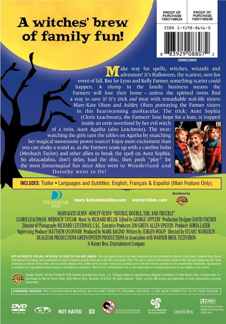 Double, Double, Toil And Trouble [DVD] DVDs & Blu-Rays Warner Bros.   