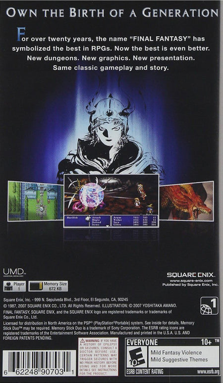 Final Fantasy [Sony PSP] Sony PSP Video Game Square Enix   
