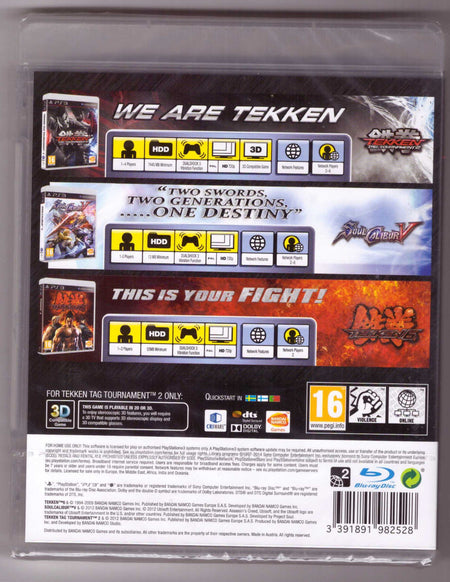 Fighting Edition: Tekken Tag Tournament 2 + Soul Calibur V + Tekken 6 [PlayStation 3] PlayStation 3 Video Game Bandai Namco   