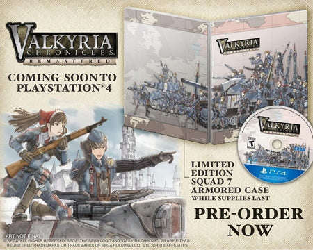 Valkyria Chronicles: Remastered - Limited Launch Special Edition Squad 7 Armored Case Steelbook [PlayStation 4] PlayStation 4 Video Game SEGA   