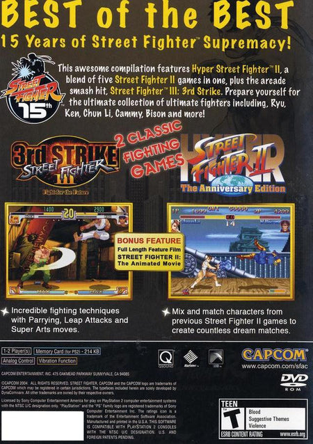 Street Fighter Anniversary Collection [PlayStation 2] PlayStation 2 Video Game Capcom   