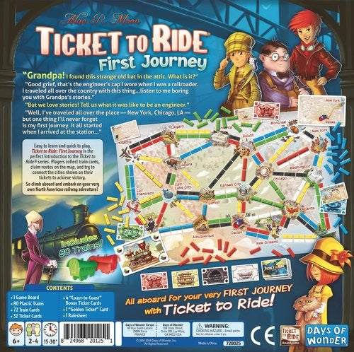 Ticket to Ride: First Journey [Board Game, 2-4 Players] Board Game Days of Wonder   