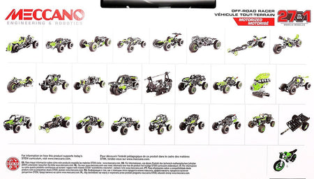 Meccano Engineering & Robotics Off-Road Racer 27 Models in 1 - Motorized Building Toy (17205) [Toys, Ages 9+] Toys & Games Meccano   