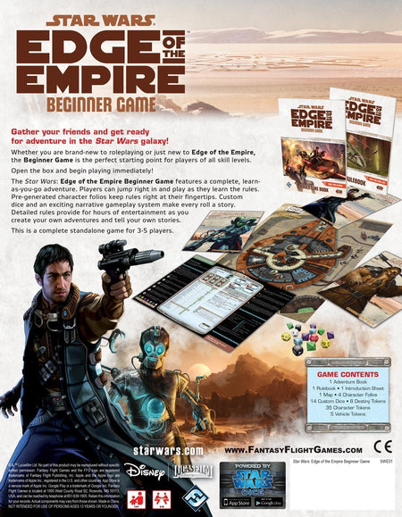 Star Wars: Edge of the Empire - Beginner Game [RPG Style Game, 3-5 Players] Board Game Fantasy Flight Games   