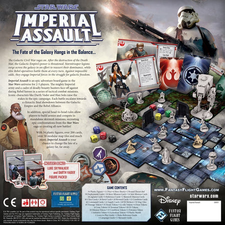 Star Wars: Imperial Assault [Board Game, 2-5 Players] Board Game Fantasy Flight Games   