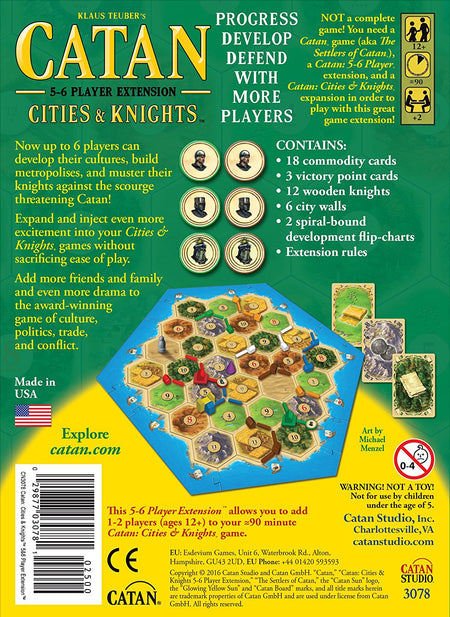 Catan: Cities & Knights - 5-6 Player EXTENSION - 5th Edition [Board Game, 5-6 Players] Board Game Mayfair Games   