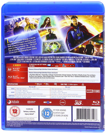 Marvel's Doctor Strange 3D [3D + 2D Blu-Ray] DVDs & Blu-Rays Marvel   