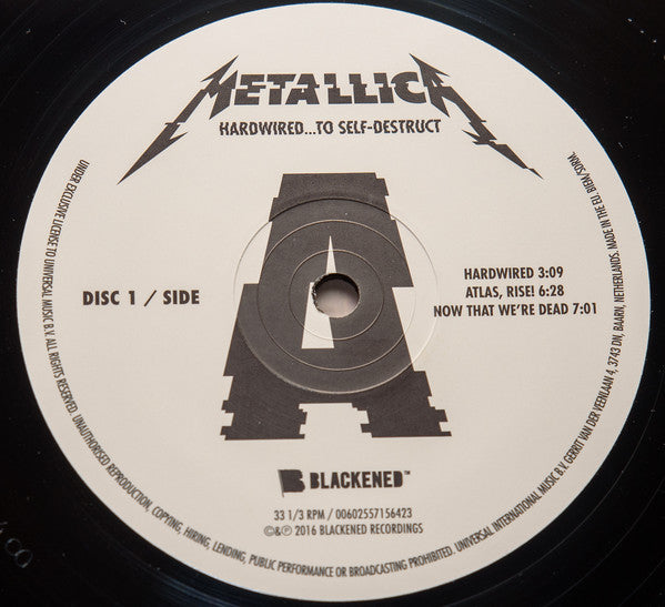 Metallica - Hardwired...To Self-Destruct [Audio Vinyl] Audio CD/Vinyl Blackened Recordings   