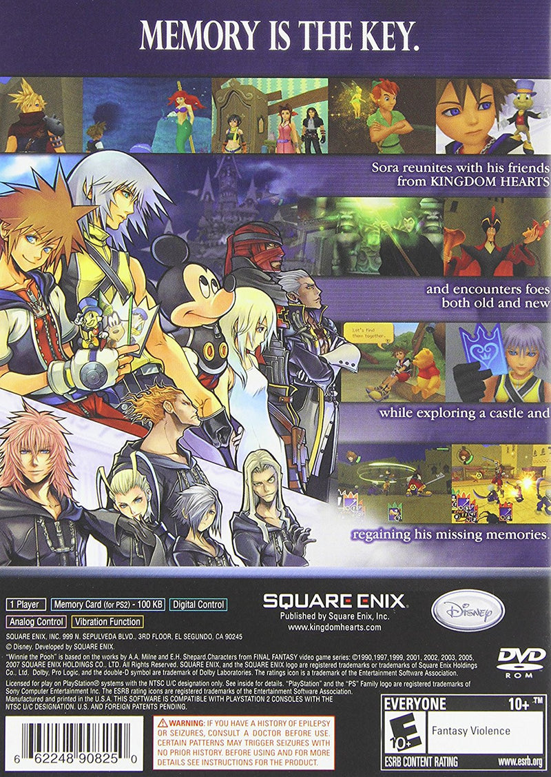 Kingdom Hearts Re:Chain of Memories [PlayStation 2] PlayStation 2 Video Game Square Enix   