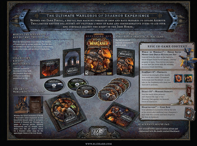 World of Warcraft: Warlords of Draenor - Collector's Edition [Mac & PC] PC Video Game Blizzard   