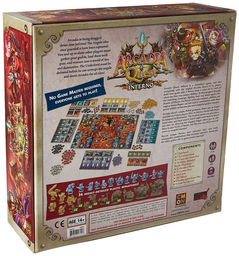 Arcadia Quest: Inferno [Board Game, 1-4 Players] Board Game Cool Mini or Not   