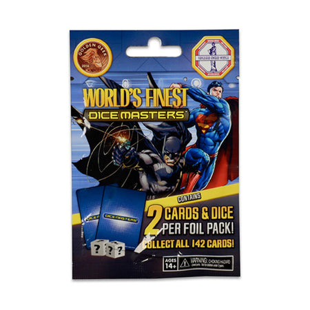 DC World's Finest Dice Masters: 2 Cards & Dice Foil Pack Card Game WizKids   