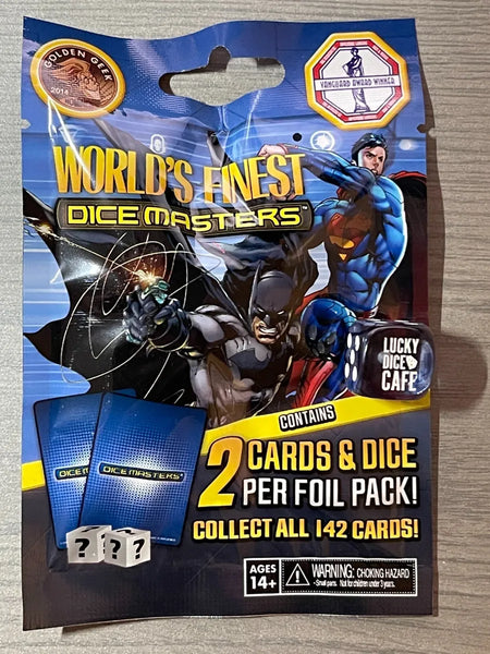 DC World's Finest Dice Masters: 2 Cards & Dice Foil Pack Card Game WizKids   
