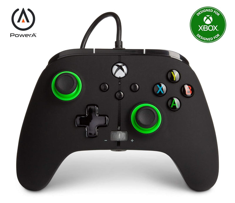 PowerA Xbox X/S & One Enhanced Wired Controller - Green Hint [Xbox Series X/S/Xbox One Accessory] Xbox Series X/S Accessory PowerA   