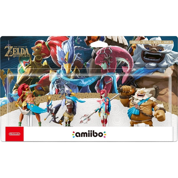 Urbosa + Revali + Mipha + Daruk : Champions Amiibo 4-Pack - The Legend of Zelda: Breath of the Wild [Nintendo Accessory] Nintendo Accessories Nintendo   