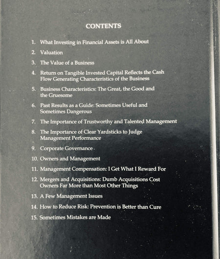 A Few Lessons for Investors and Managers From Warren Buffett [Hardcover Book] Book PCA Publishing   