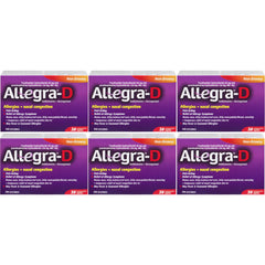 Allegra D 12 Hour Allergy Nasal Congestion Tablets - 6 Pack - 180 Caplets [Healthcare] Healthcare Allegra   