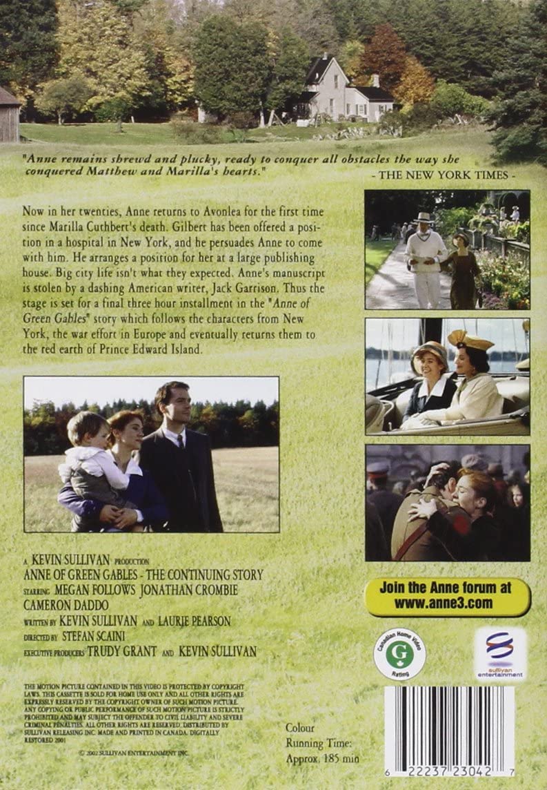 Anne of Green Gables: The Continuing Story [DVD] DVDs & Blu-Rays Sullivan Entertainment   